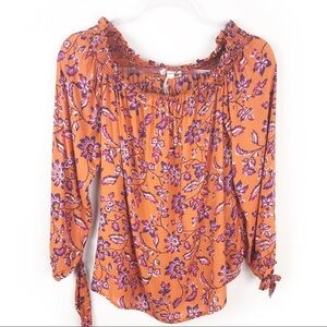 Beach Lunch Lounge- wide/off shoulder floral top